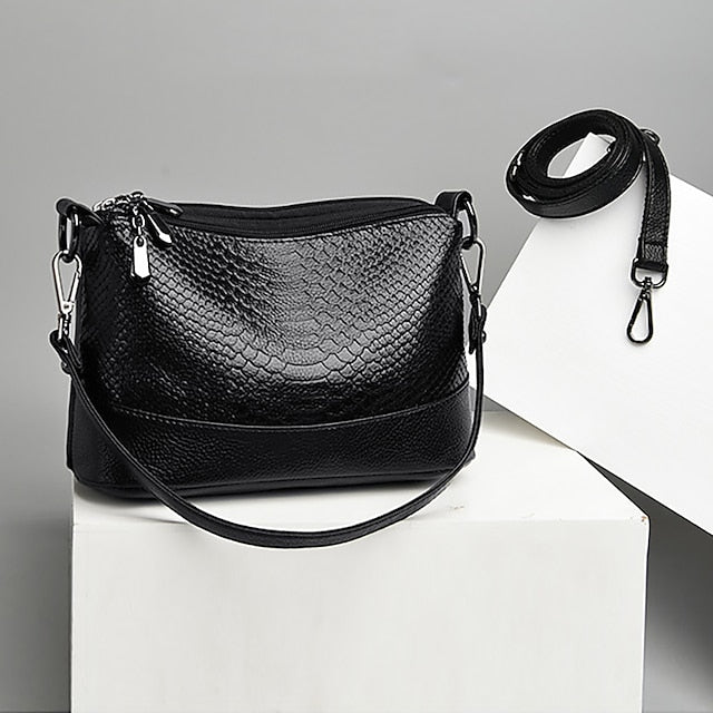 Leder Hobo Umhängetasche Schulter PU Damen