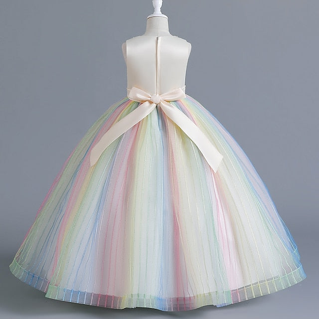 Sleeveless Party Kids Floral Girl Flower Girls' Dress