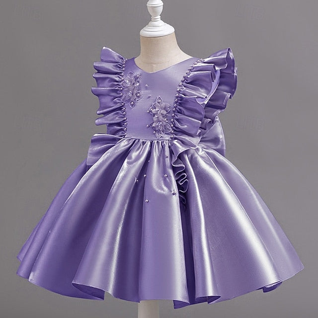 Floral Toddler Sleeveless Party Dress Wedding Girls'