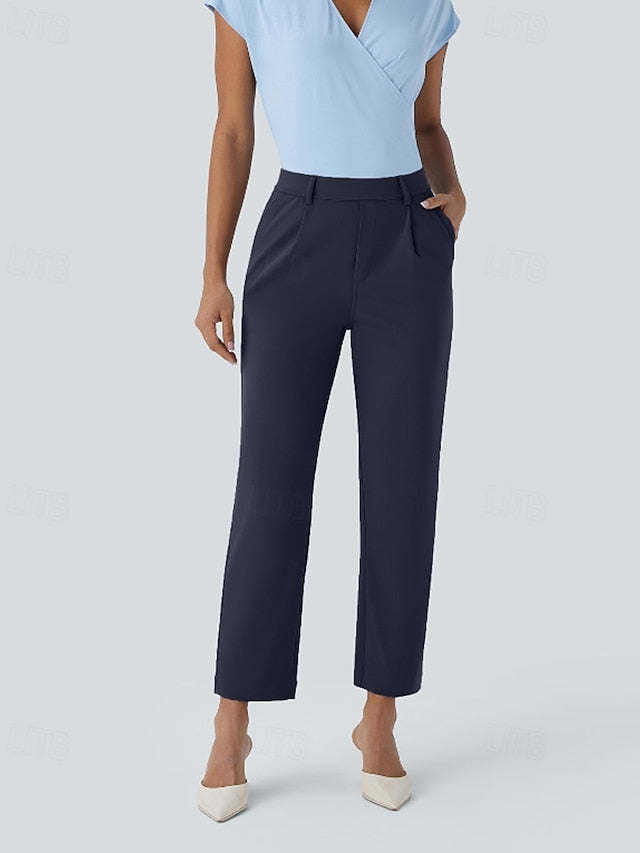 Women's Dress Pants Streetwear Casual Full Length Natural