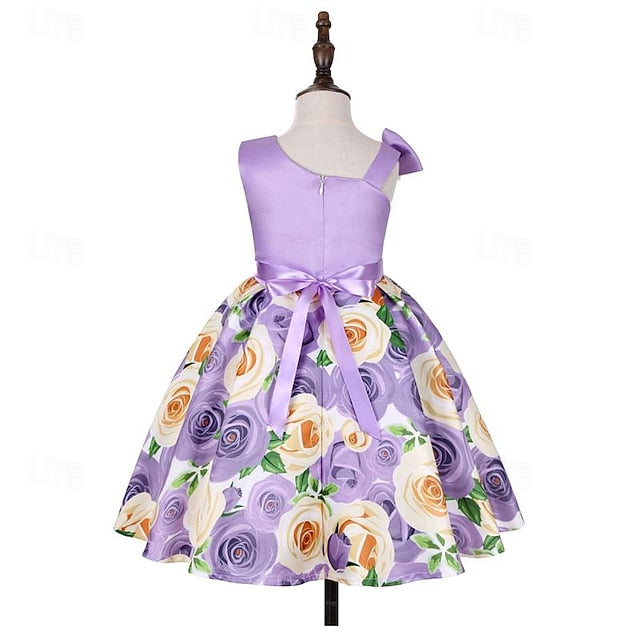 Flower Girls' Dress Party Easter Summer Sleeveless 3D