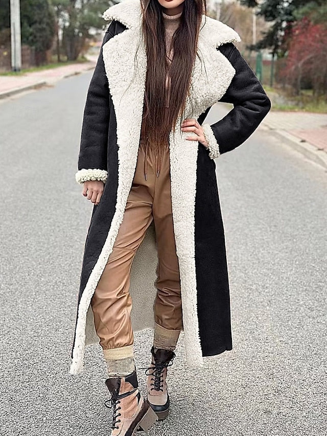 Coat Women's Teddy Fleece Pocket Jacket Breathable Warm