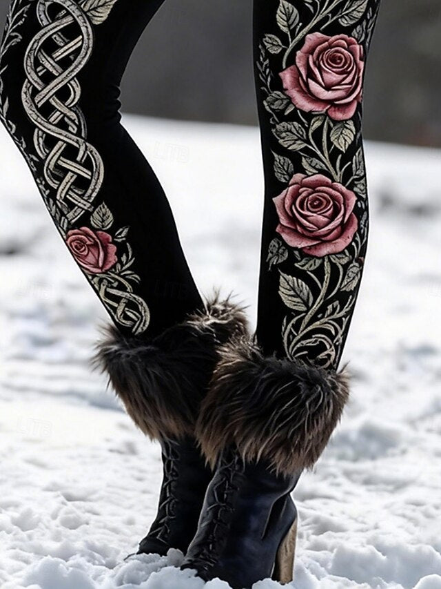 Viking Women's Leggings Vacation Vintage Casual Full Length