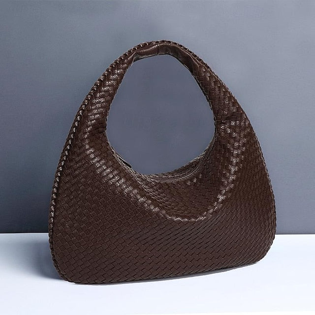 Hobo Leather Burgundy Women's Bag – Woven Faux Chic