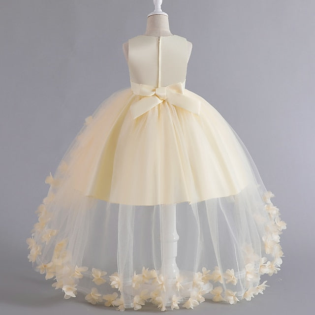 Color Toddler Dress Solid Girls' Sleeveless Party