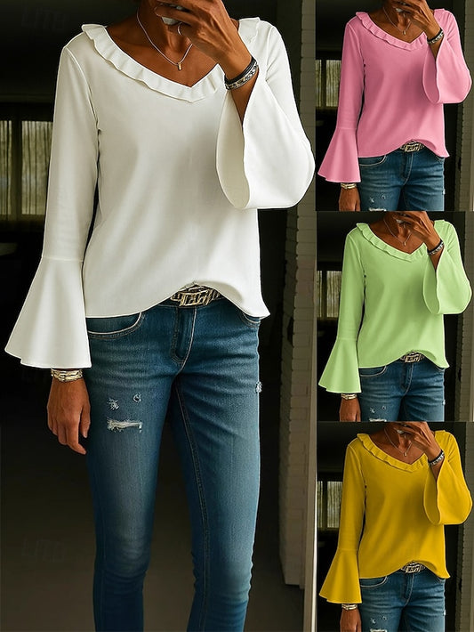 Women's Tunic Solid Color Elegant Vintage Stylish Long
