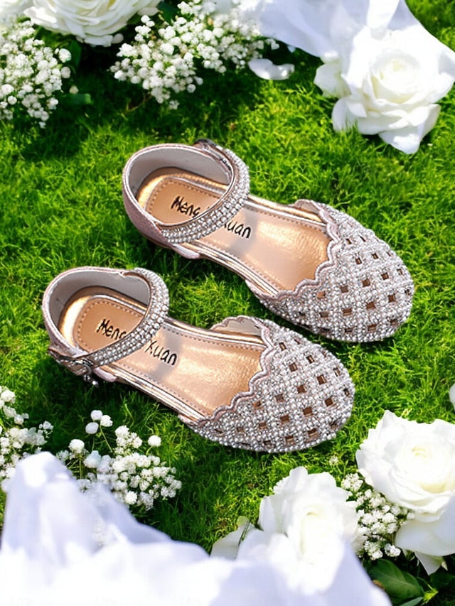 Sparkly Shoes Rhinestone Jane Scalloped Girls' Mary –