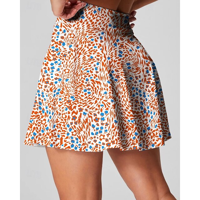 Women's Floral Casual Skirt Tennis Skirts with Shorts