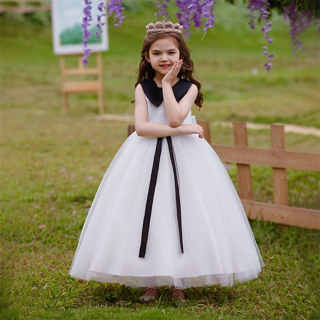 Sleeveless Party Block Kids Color Dress Performance Girls'