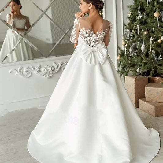 Girls' Communion Flower Party First Girl Dress