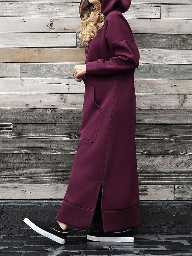 Women's Midi Dress Hoodie Dress Fashion Modern Daily Office