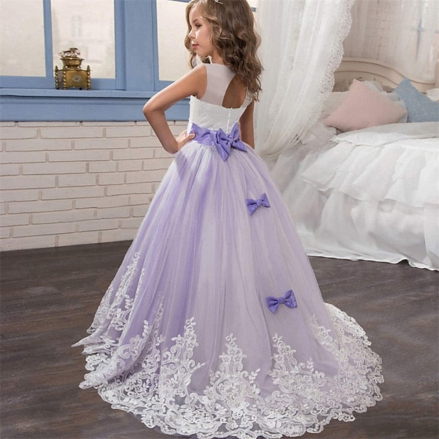 Flower Girls' Girl Dress Wedding Kids Sleeveless