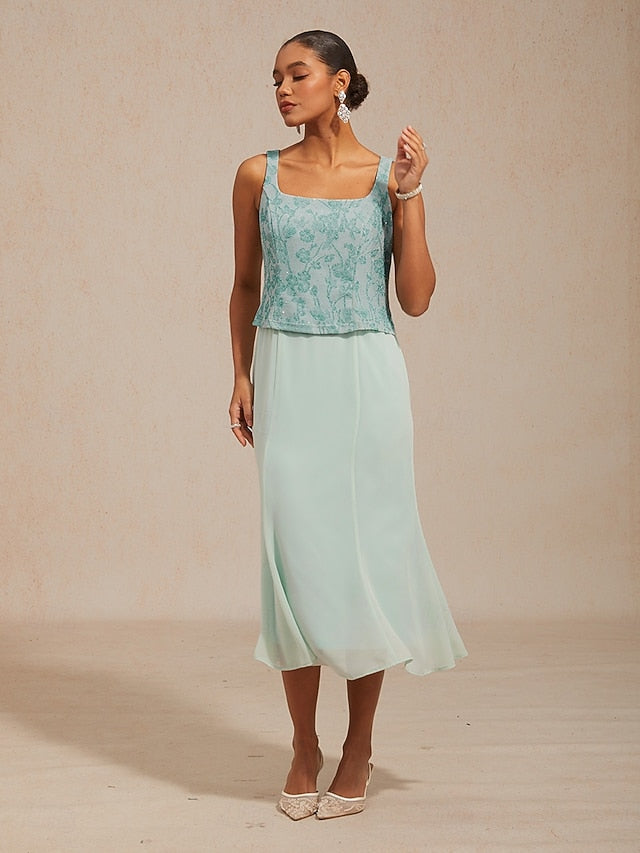 Women's Midi Dress A Line Dress Elegant Daily Wedding Guest