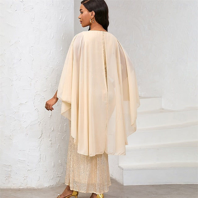 Mother Elegant Crew Neck Floor the Dress Length of Bride