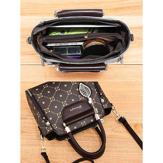 Sac à main élégant pour femme en similicuir et rouge avec accents