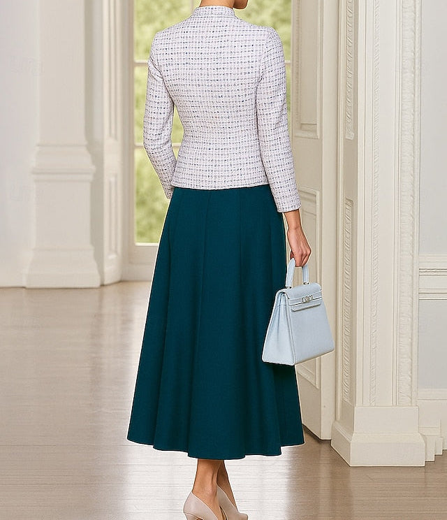 Sets Bride the of Elegant Dress Formal Mother Two Piece