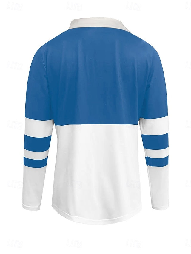 Women's Blouse Zipper Striped Stylish Casual Long Sleeve