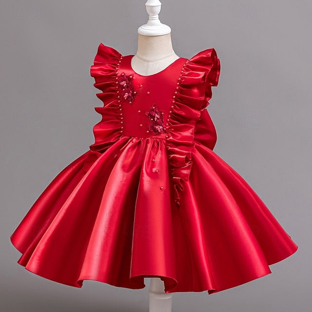 Floral Toddler Sleeveless Party Dress Wedding Girls'