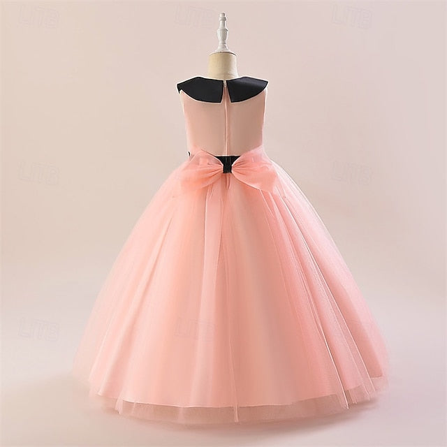 Sleeveless Party Block Kids Color Dress Performance Girls'