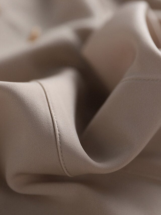 Women's Shirt Elegant Dressy Satin Top Ruched Plain Active