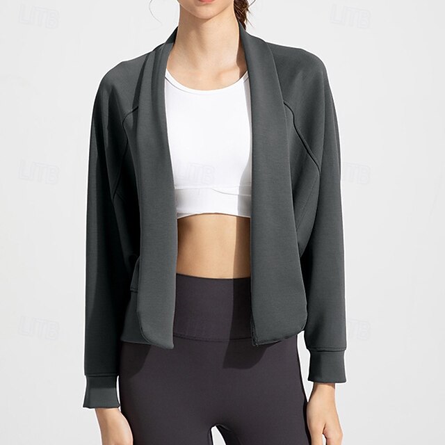 Women's Workout Cardigan Yoga Shawl Breathable Tencel Long