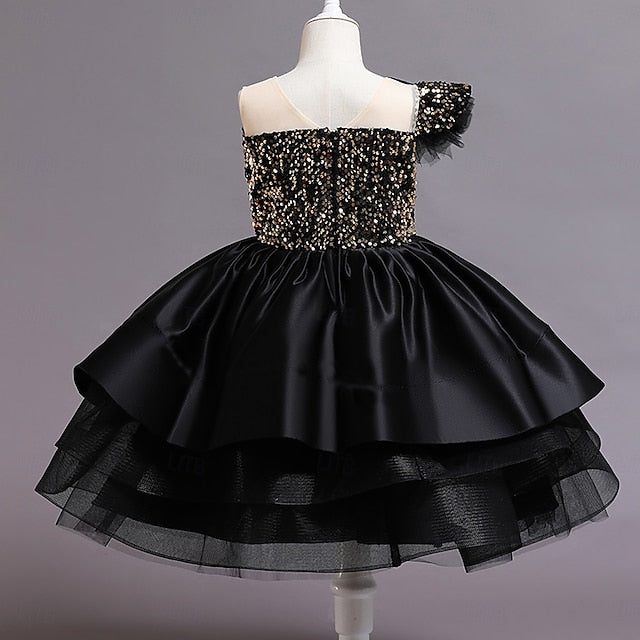Girls' Dress Sleeveless Wedding Sequin Party Kids