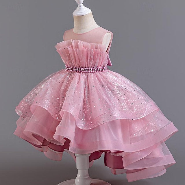 Sequin Girl Dress Sleeveless Flower Girls' Party Kids