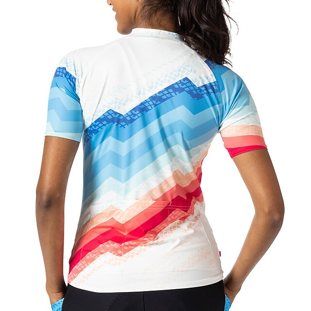 Women's Cycling Jersey Graphic Color Block Gradient Short
