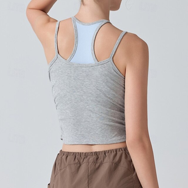 Women's Solid Colored Tank Top Sport Top UV Protection