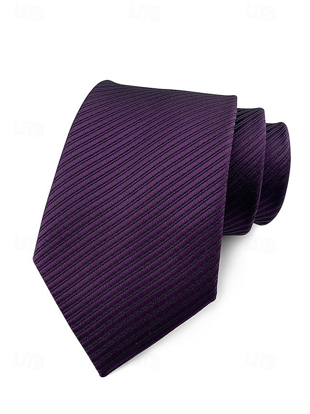 Men's striped tie satin