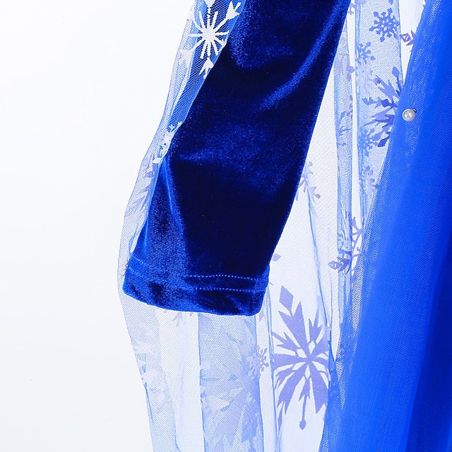 Girl Dress Theme Fairytale Elsa Frozen Princess Party Flower