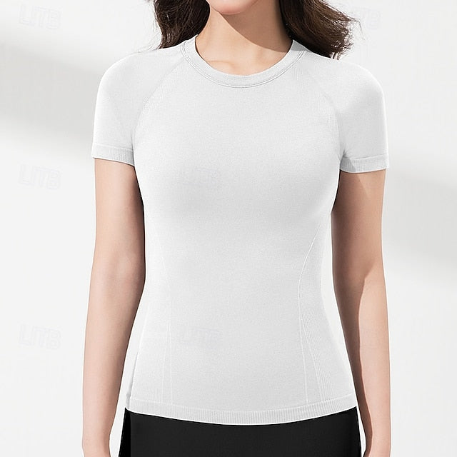 Women's Petite Raglan T Shirt Sports T-Shirt Tunic Seamless