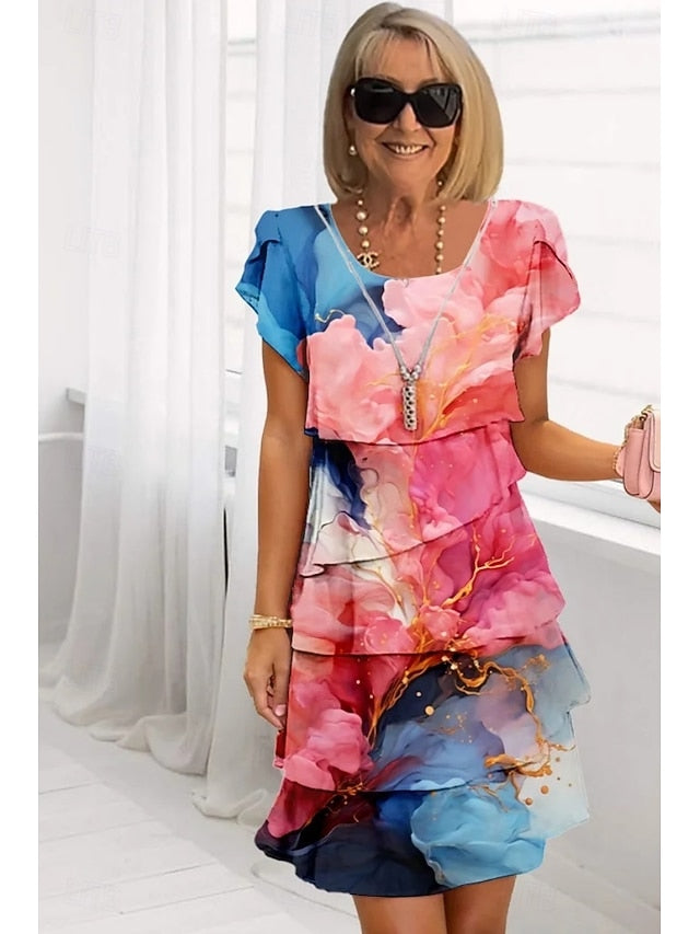 Women's Midi Dress Summer Dress Print Dress Elegant Daily