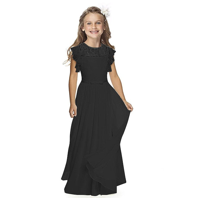 Girls' Flower Dress Wedding Party Performance Girl