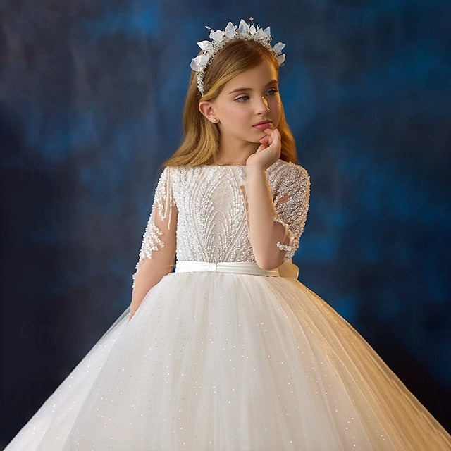 Girl Flower Girls' Kids Dress Party First Communion