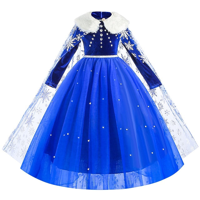 Girl Dress Theme Fairytale Elsa Frozen Princess Party Flower