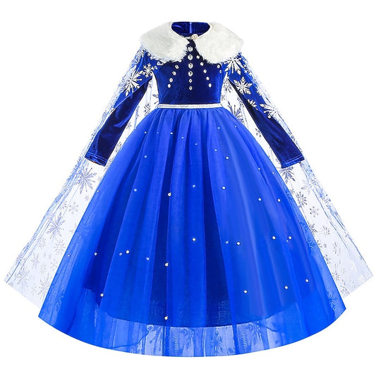 Girl Dress Theme Fairytale Elsa Frozen Princess Party Flower