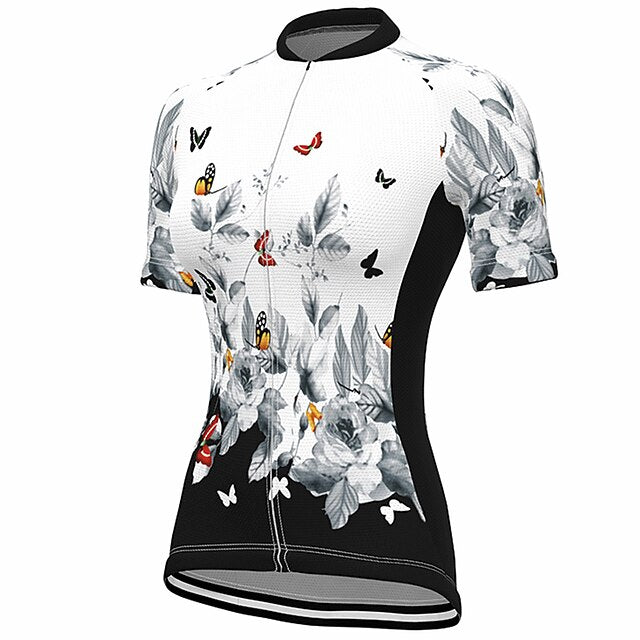Women's Cycling Jersey Butterfly Floral Botanical Flower