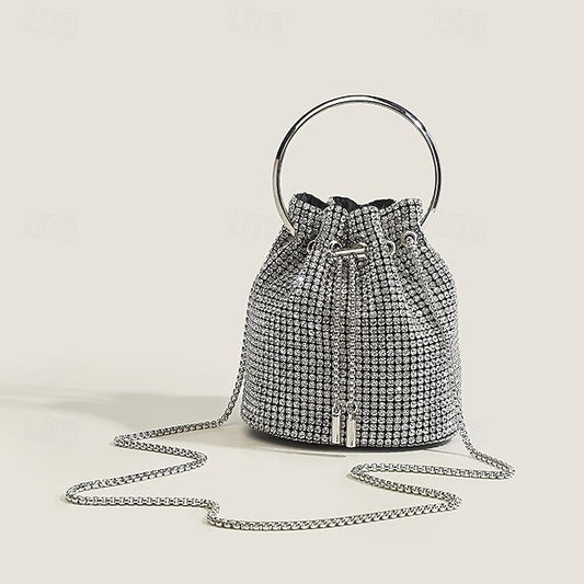 Damen PU Tasche Kette Clutch Abend Hochzeit Leder Party