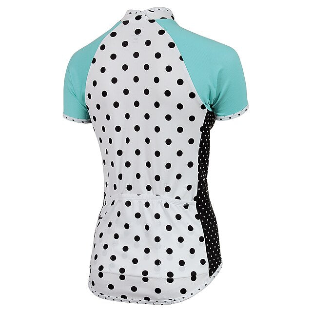 Women's Cycling Jersey Graphic Polka Dot Short Sleeve Bike