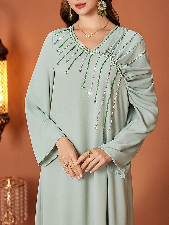 Mother V of A-Line Length Dress Elegant Bride Neck the Floor