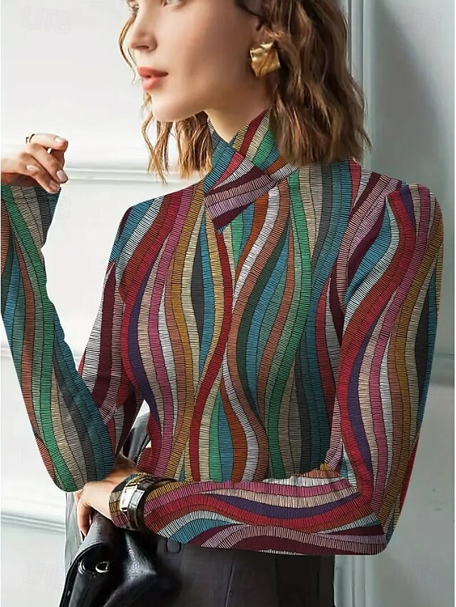 Women's Tunic T Shirt Elegant Bohemia Vintage Long Sleeve