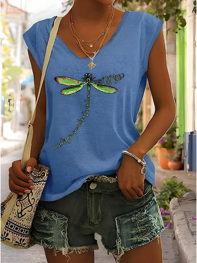 Women's T Shirt Print Graphic Animal Stylish Casual
