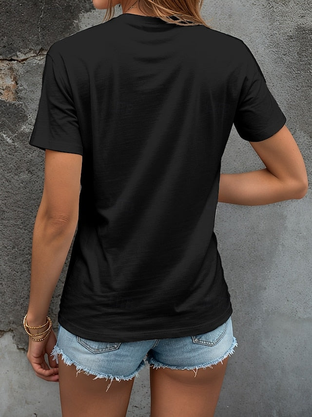 Women's T Shirt Skulls Graphic Cat Vintage Stylish Classic