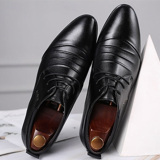 Shoes Elegant - Formal White Lace-Up Men's for