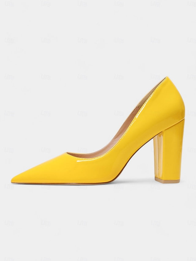 Heel Heels Block | High Pointed Suede Toe Classic Women's