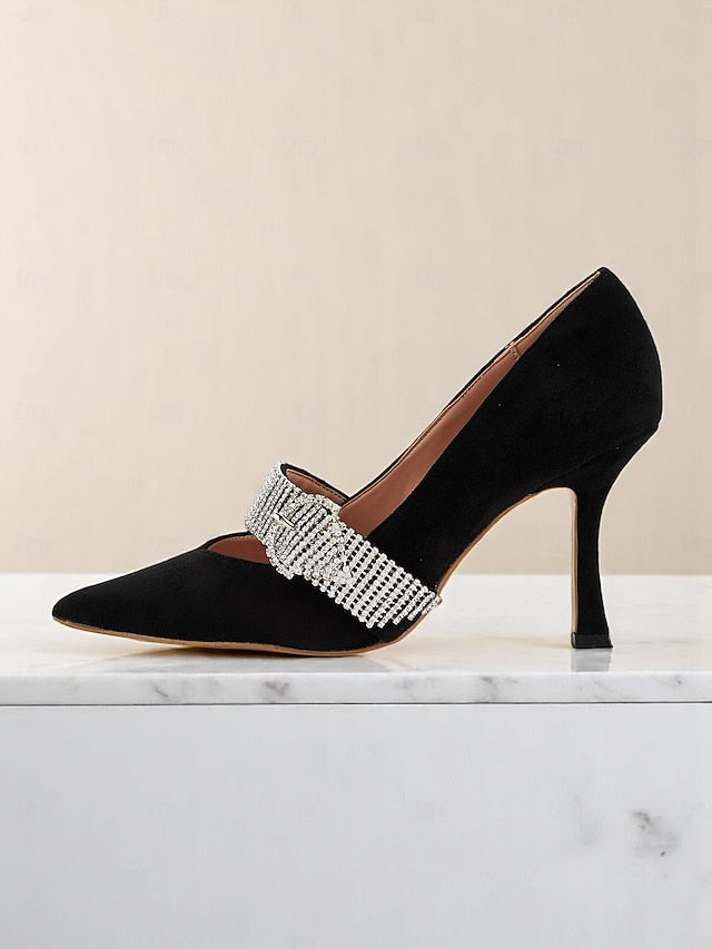 with Pumps Rhinestone-Embellished Slingback Women's