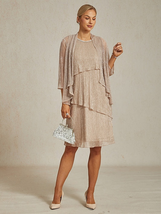 Women's Midi Dress Shift Dress Elegant Party Solid Color