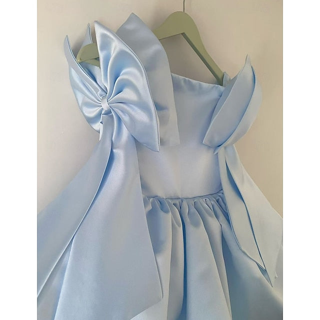 Dress Flower Party Girls' Kids Color Girl Solid