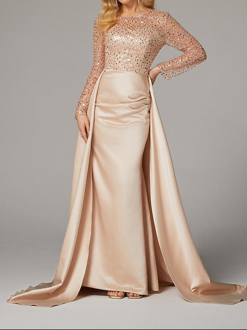 Dress Gown Elegant Floor Carnival Masquerade Mermaid Evening